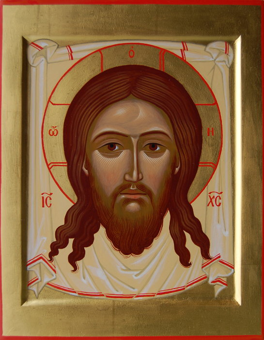 Икона Спаса Нерукотворного образа, на золотом фоне, размер 28х22см.