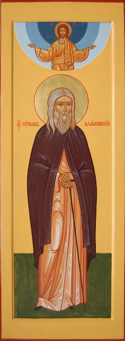 мерная икона преподобного Германа Аляскинского, размер 57х21 см.