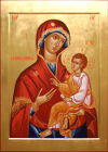 Икона Пресвятой Богородицы Скоропослушница. Золотой фон, нимб и ассист. Размер иконы 70х50 см.
