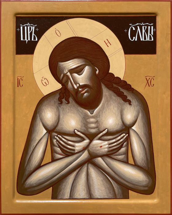 Икона Иисуса Христа, Спасителя, Не рыдай Мене, Мати. Размер иконы 50х40 см.